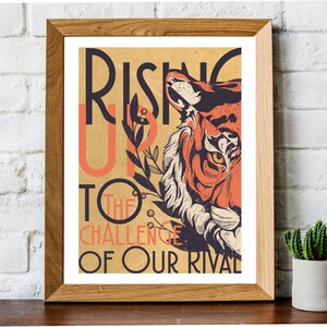 Eye of the Tiger Music Poster, 11x14, Music Print, Tiger Poster, Music Wall Art, 80s music, Tiger Art, Music Gifts image 3