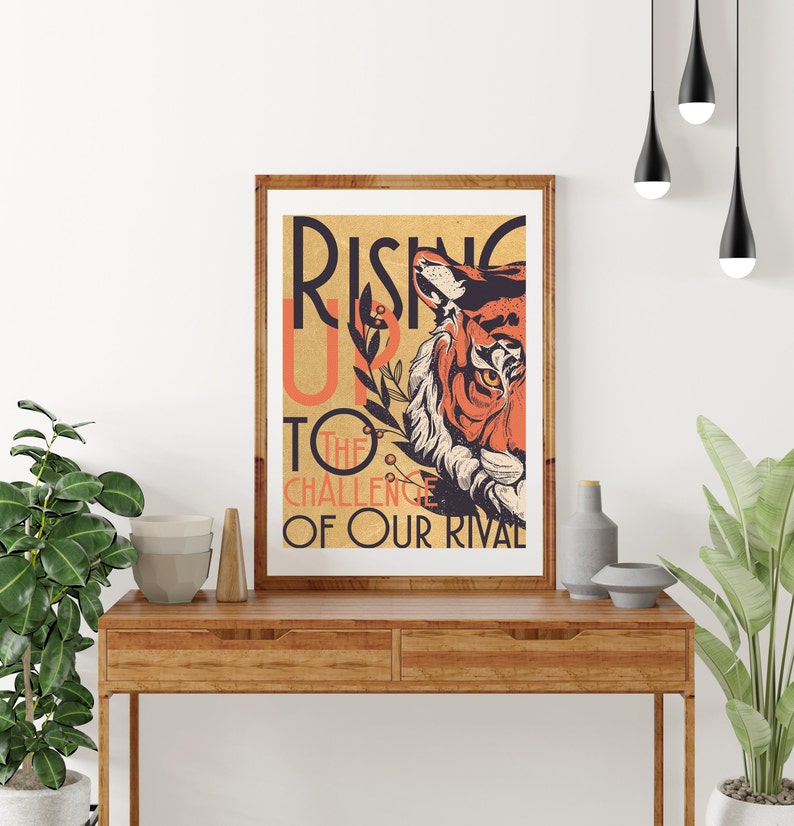 Eye of the Tiger Music Poster, 11x14, Music Print, Tiger Poster, Music Wall Art, 80s music, Tiger Art, Music Gifts image 2