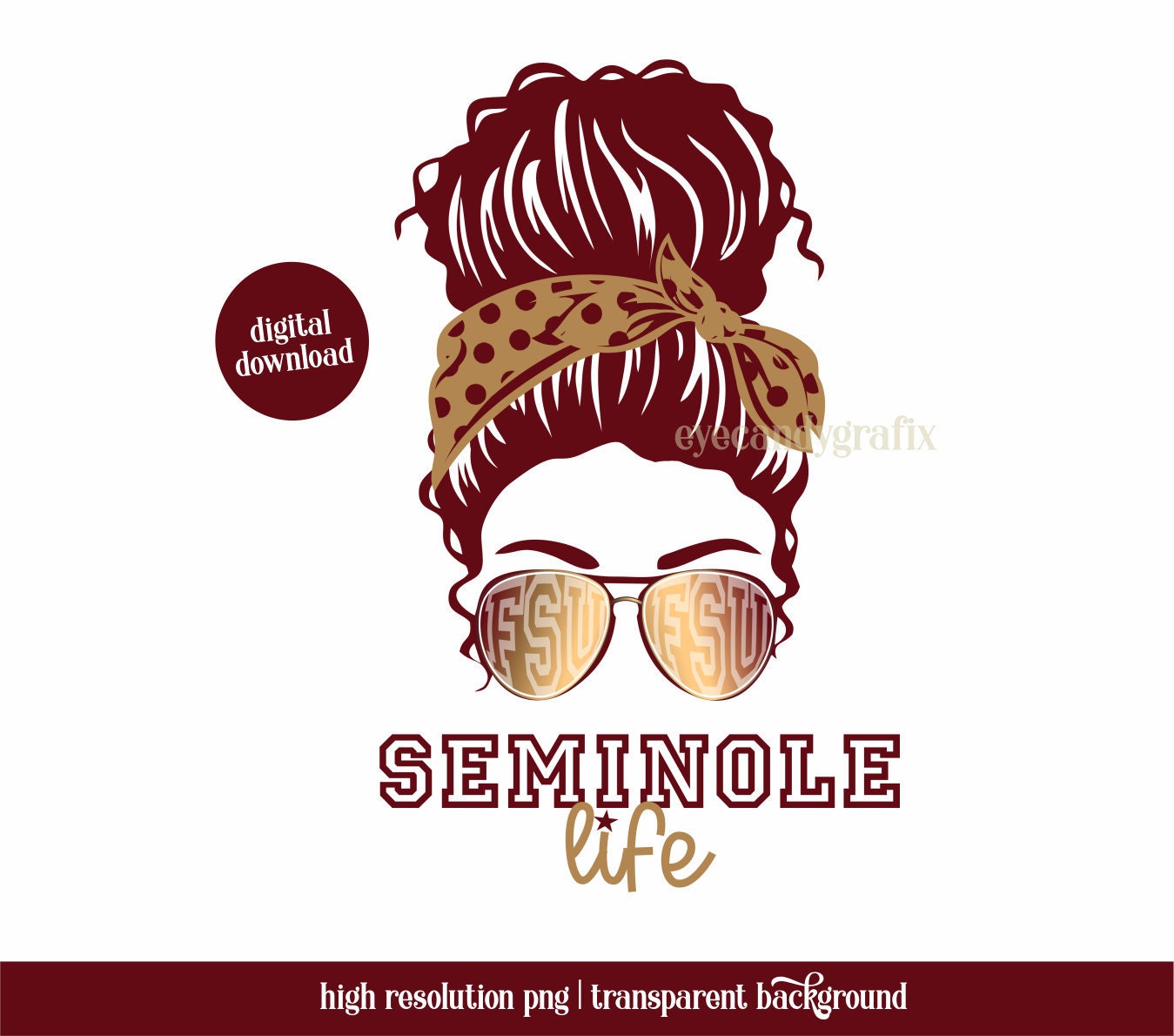 Florida State Seminoles Sublimation, Design Download, FSU Life, Messy…