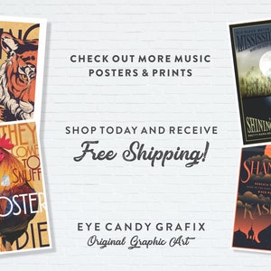 Eye of the Tiger Music Poster, 11x14, Music Print, Tiger Poster, Music Wall Art, 80s music, Tiger Art, Music Gifts image 5
