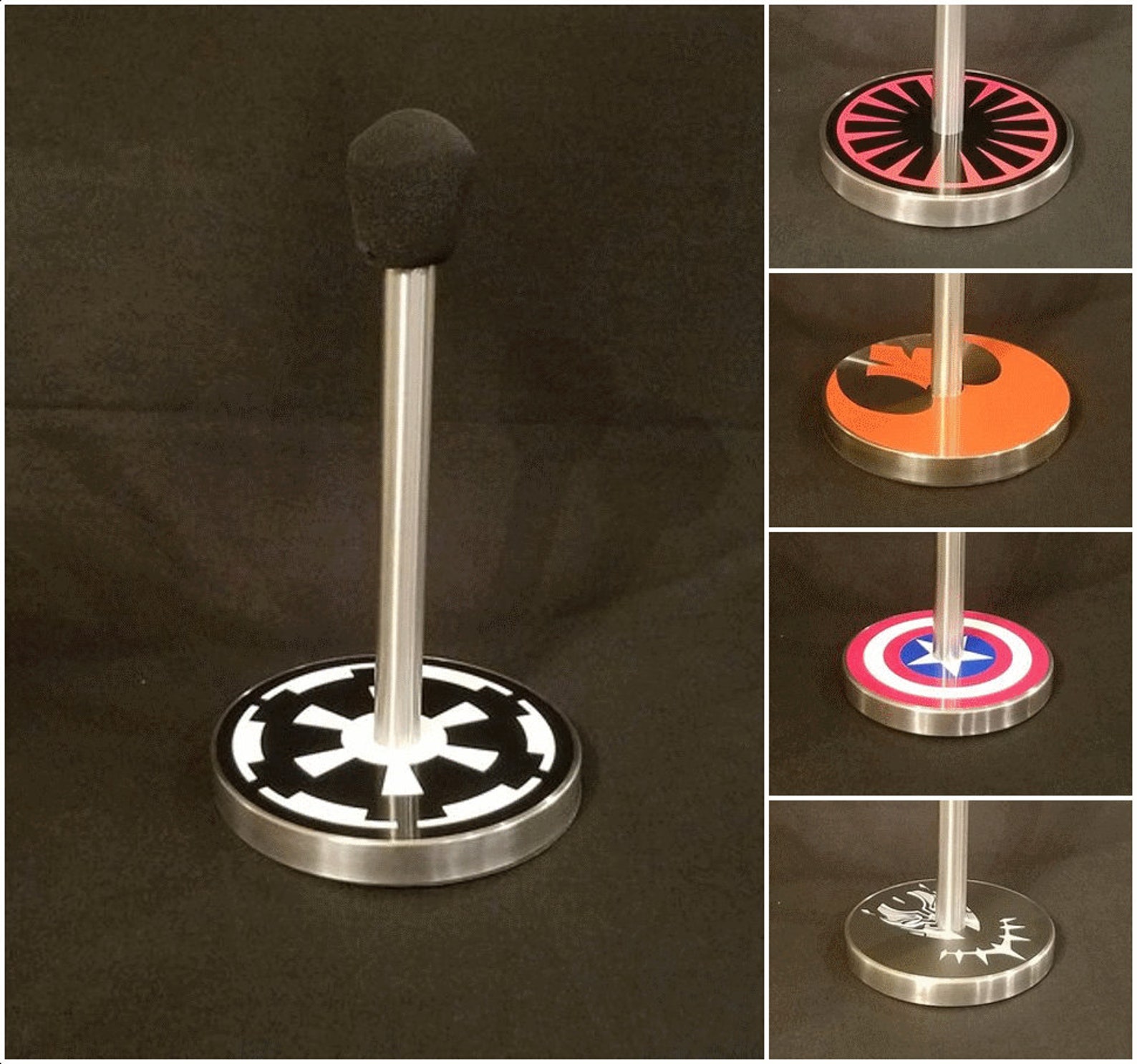 Helmet Stand Custom Designs Stainless Steel Vinyl Etsy