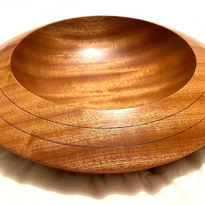 Mahogany / Sapele Wooden Bowl - Hand Turned and Hand Finished in Scotland