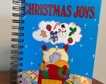 Christmas Joys repurposed wire bound journal