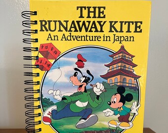 Disney's The Runaway Kite repurposed wire bound journal