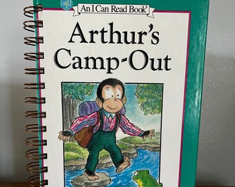 Arthur's Camp-out repurposed wire bound journal