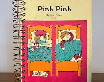 Pink Pink repurposed wire bound journal