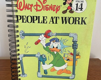 Disney's People at Work repurposed wire bound journal