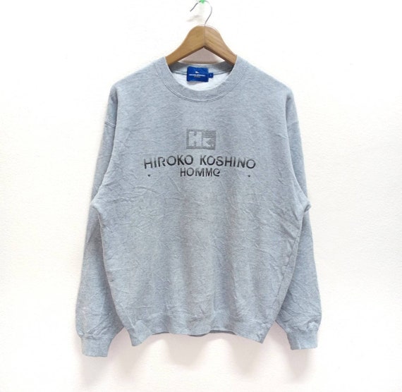 Vintage Hiroko Koshino Sweatshirt Embroidered Logo Designer Fashion Sweater Size L