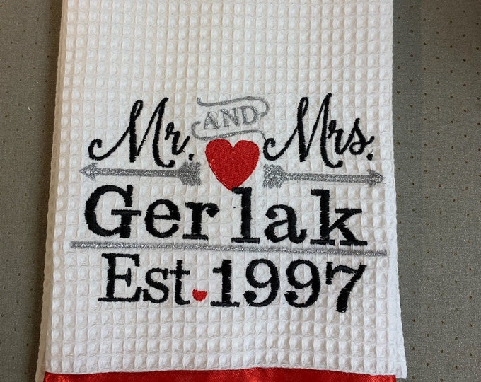 Wedding / Anniversary Kitchen Towel