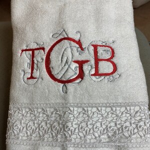Three Initial Bath Towel