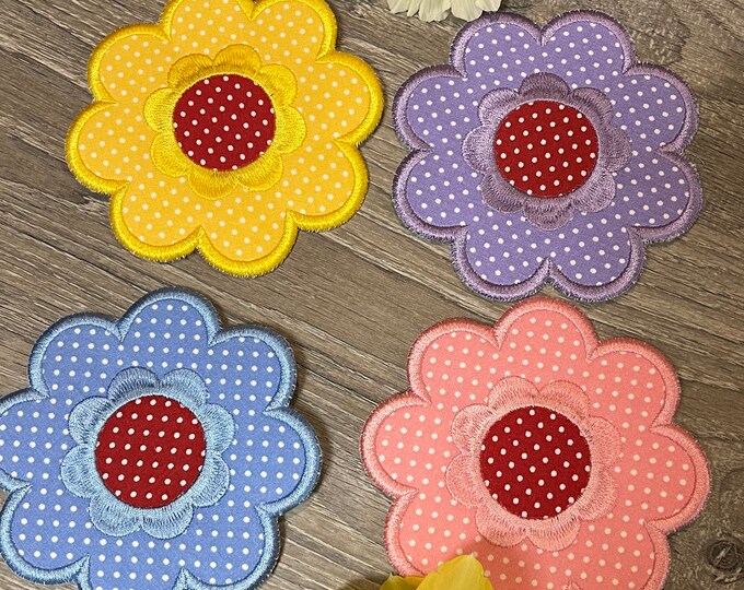 4 Small Polka Dot Coasters