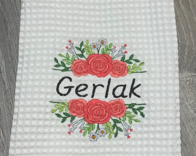 Floral Name Kitchen Towel