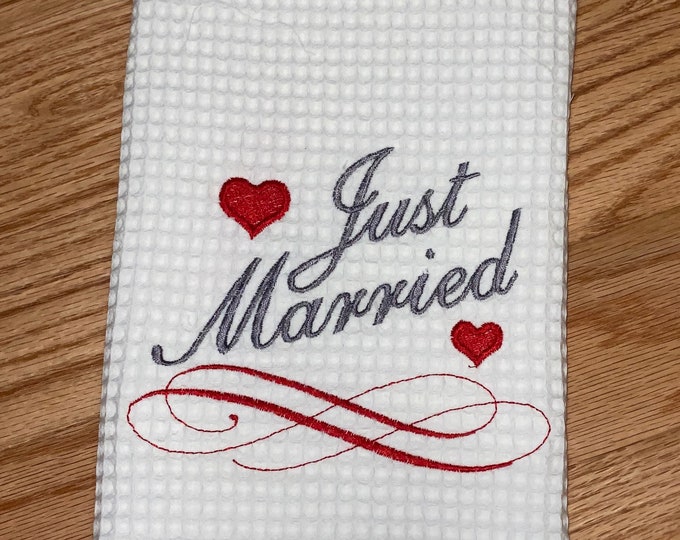 Just Married Kitchen Towel
