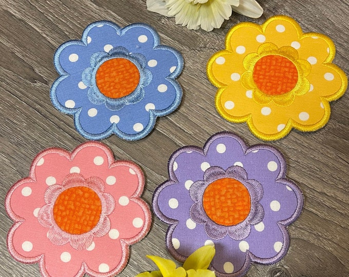 4 Large Polka Dot Coasters