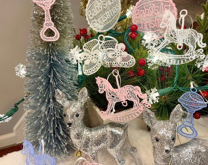 Lace Embroidered Baby Ornaments