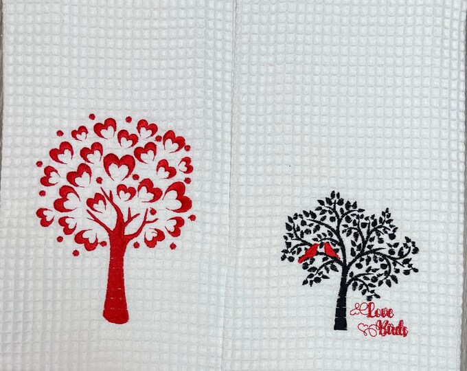 Love Tree Kitchen Towel, Love birds kitchen tower
