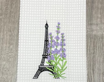Eiffel Tower & Lavender Kitchen Towel