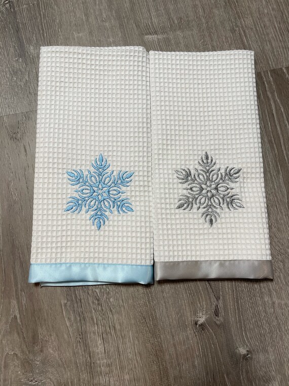 Snowflake Kitchen Towel Etsy