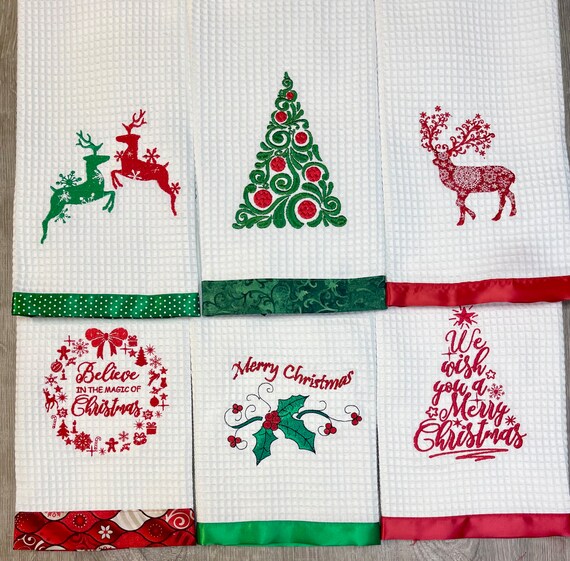 Quick & Easy Christmas Kitchen Dish Towels - Burton Avenue
