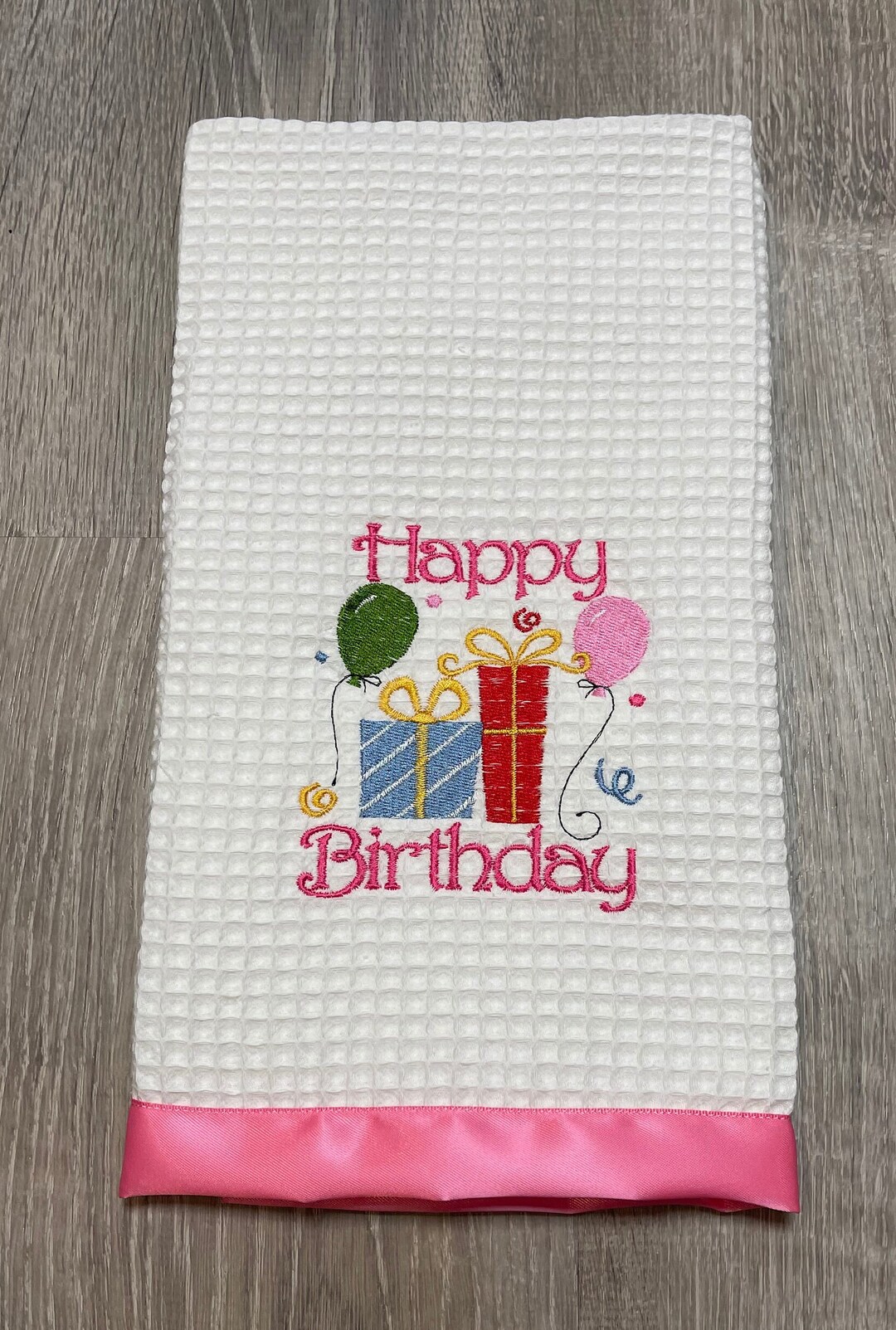 Happy Birthday Kitchen Towel Etsy