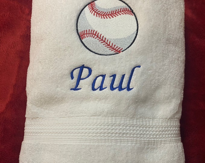 Baseball Bath Towel