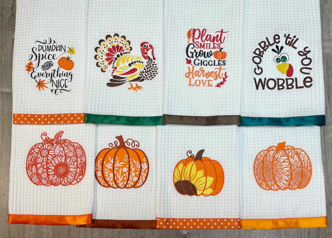 Fall, Thanksgiving Kitchen Towels Etsy