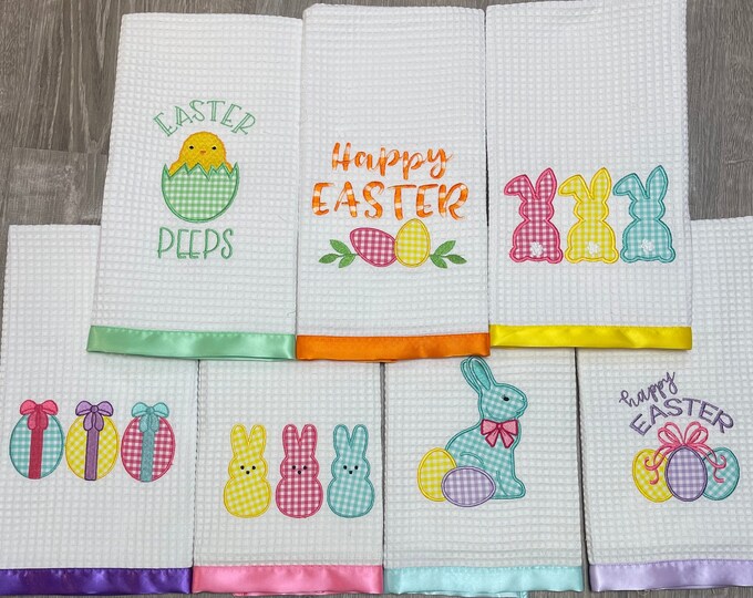 Easter Kitchen Towels,Spring Kitchen Towels, Happy Easter Kitchen Towels