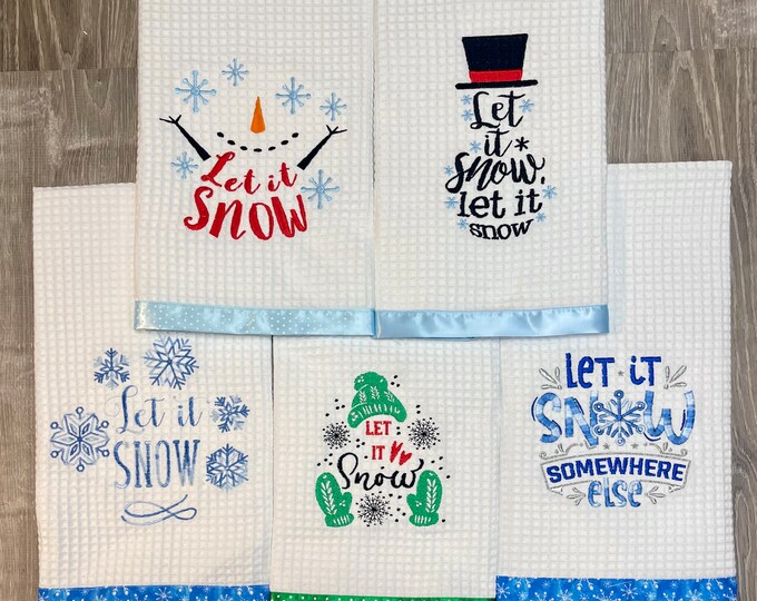 Let it Snow Kitchen Towels