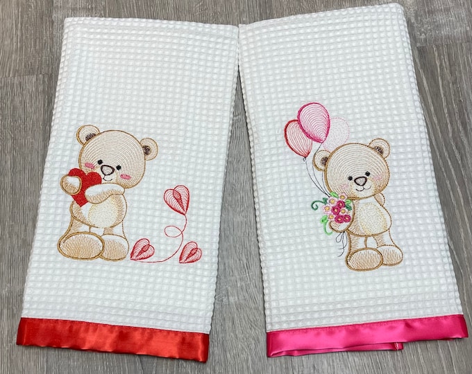 Valentine Bear Kitchen Towel