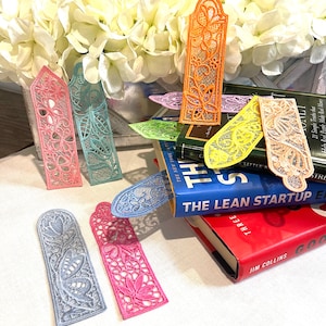 Lace Embroidered Bookmarks