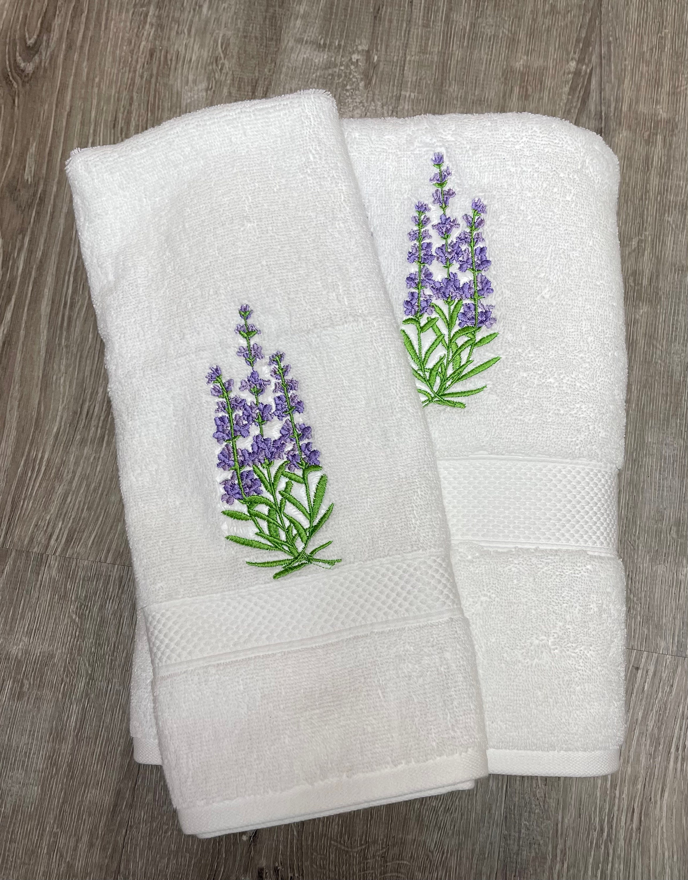 PROVENCE GARDEN BEIGE Round Hand Towel - High quality super soft and  absorbent thick cotton fabric - Decorative Kitchen Bathroom Towels -  Provence Lavender Flower Herbs Gardening Lovers - French Country Home Decor