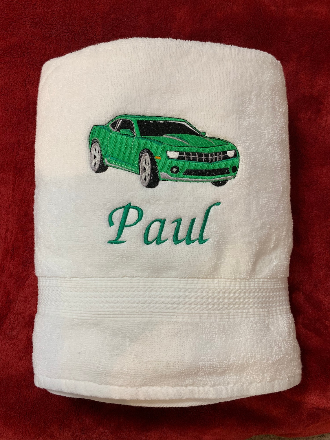 Sport Car Bath Towel Etsy