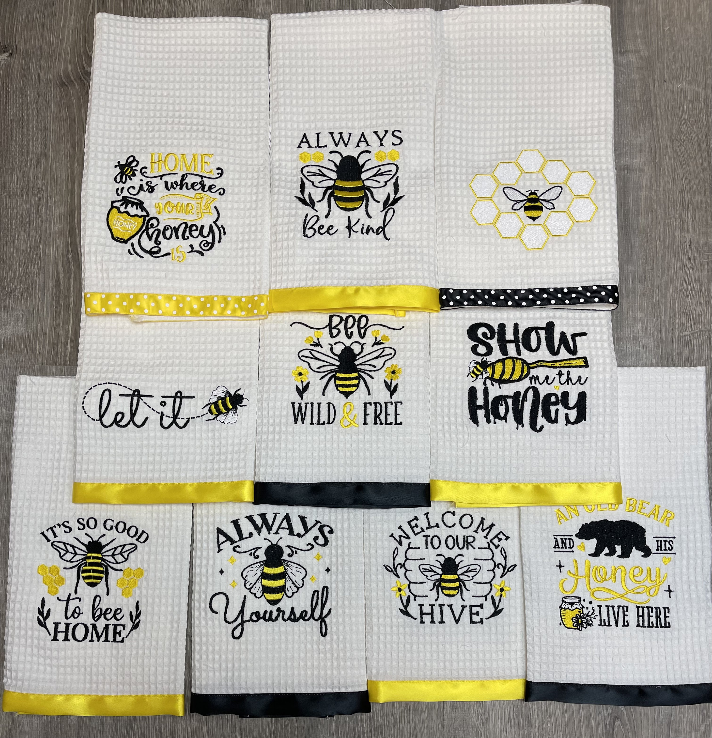 Bee Kitchen Towels Spring Birthday Gift for Adult Daughter 