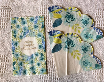 Blue Roses Enjoy Simple Pleasures Napkins