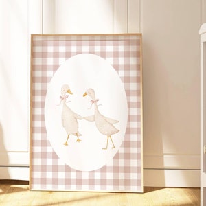 Goose wall art, goose nursery print, goose nursery wall art, girls nursery wall art, cute goose poster, printable wall art, goose print