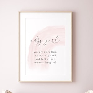 My girl print, girls nursery print, sweet girl print, nursery print, baby girl print, nursery print, nursery girls wall art, nursery art