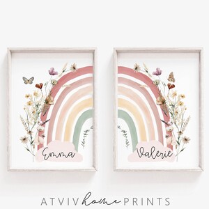 Benutzerdefinierte Schwestern Druck, Schwestern machen die besten Freunde, Big Sis Lil Sis Druck, Schwestern Druck, personalisierte Schwester Druck, Wildblumen Druck-Set