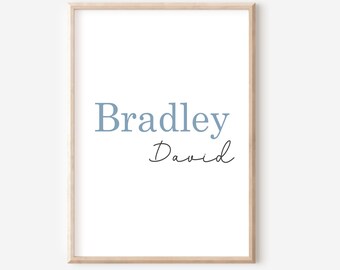 Custom first name print, name printable, personalized name print, personalized initial name print, name print, nursery print, custom colors