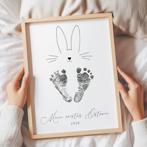 ENGLISH Mein erstes Ostern Fußabdruck, Ostern Geschenk Fußabdrücke, Babys erstes Ostern, Babys erstes Ostern Andenken, Fußabdruck mein erstes Ostern