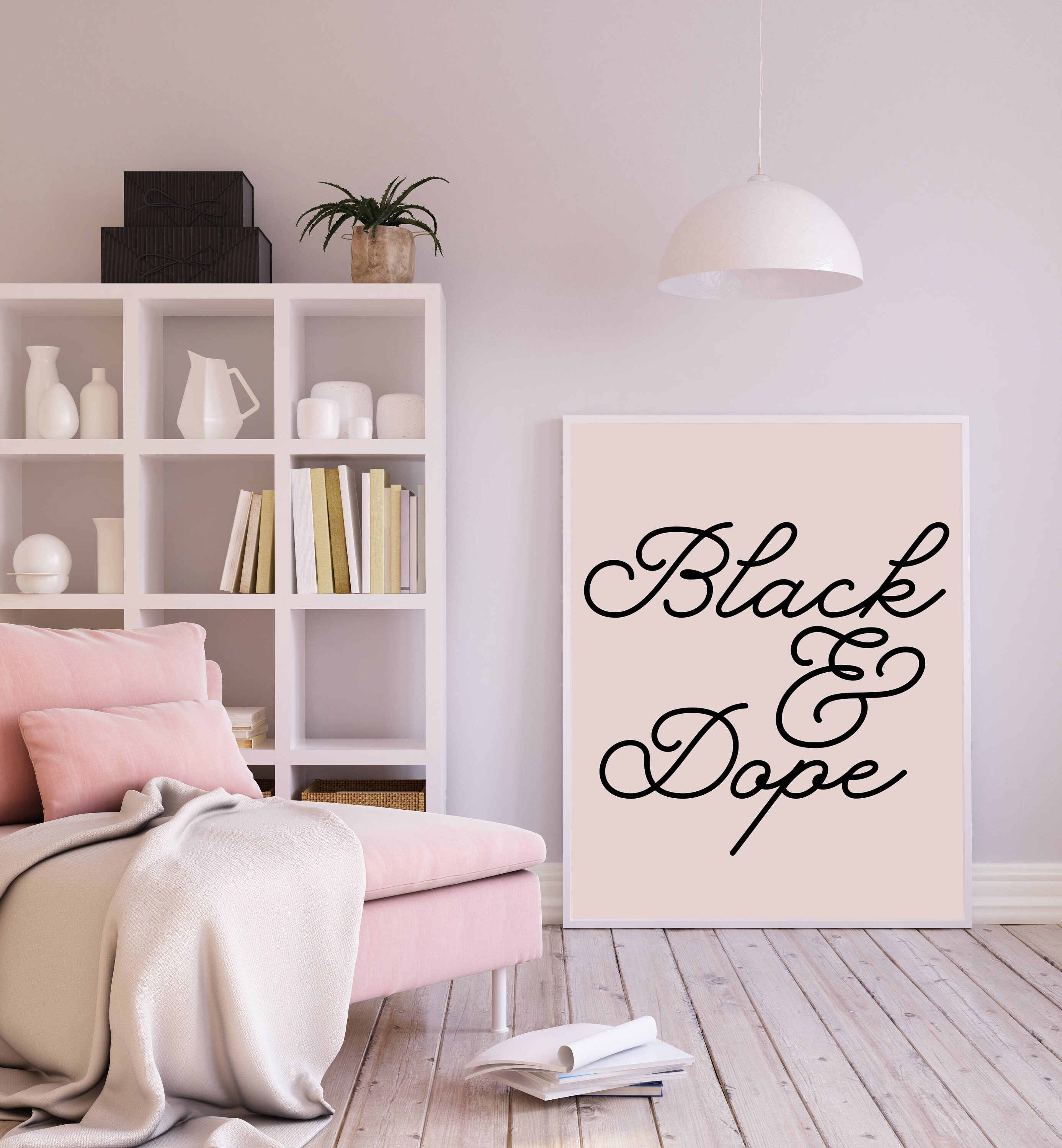 Black and dope print black and dope wall art I am black Etsy