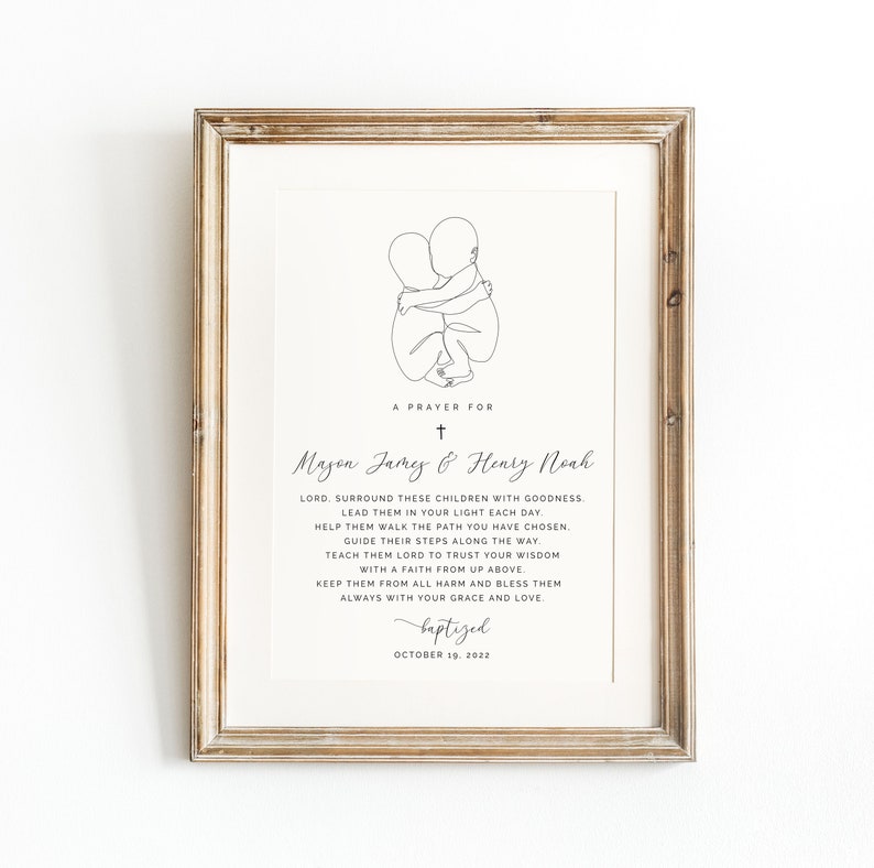 Baptism Gift Twins Twin Boys Baptism Personalized Baptism Etsy