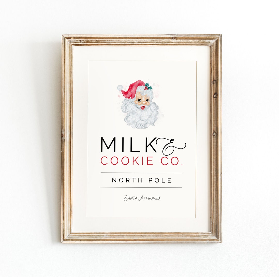 Santa Print Santa Claus Print Cookies for Santa Printable - Etsy