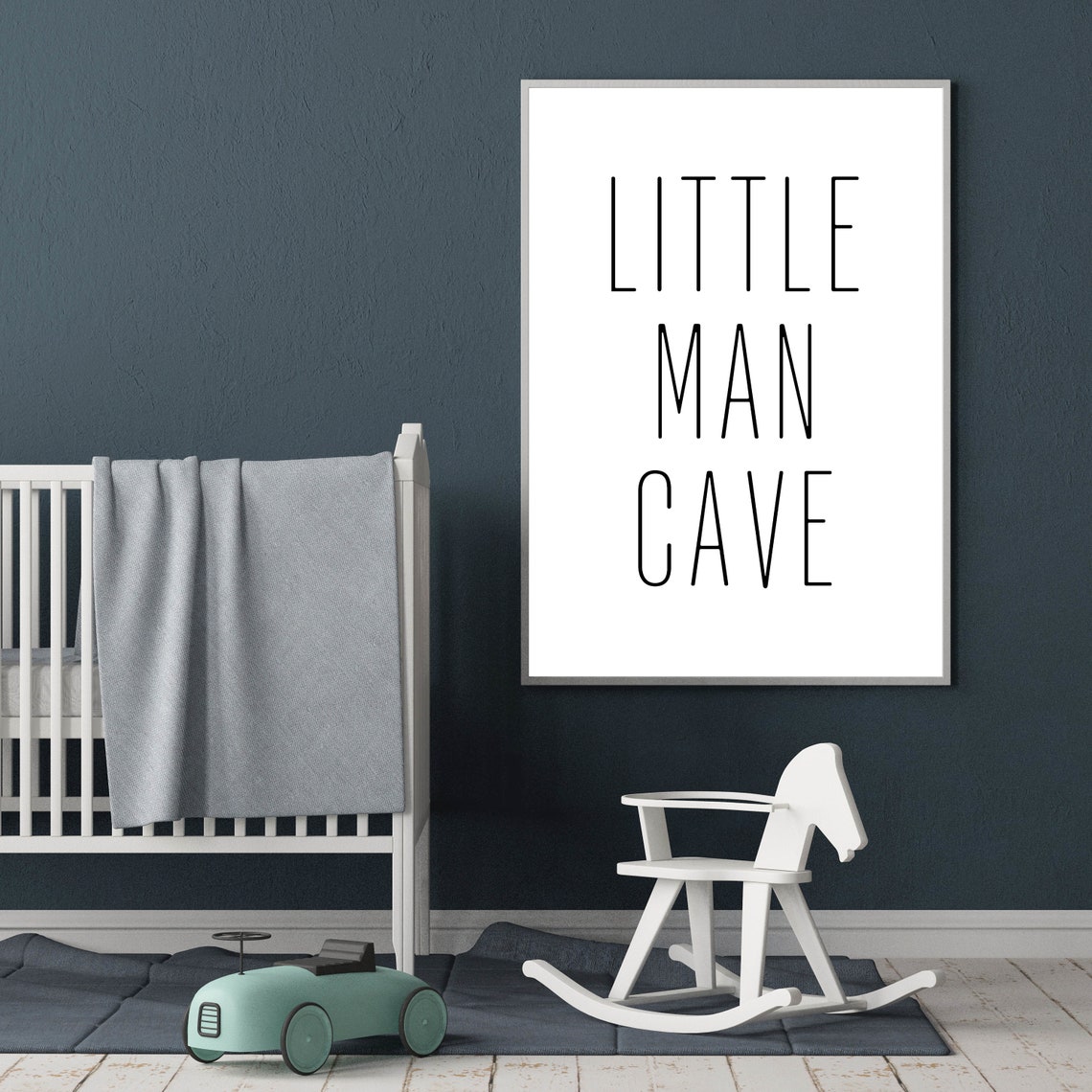 Little man cave nursery print Boys Room printable wall art Etsy
