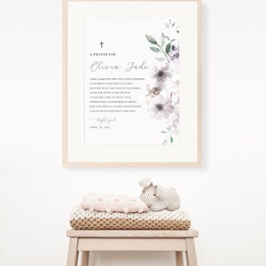 Baptism Print, Personalized Baptism Print, a Prayer For, Baptism Prayer ...