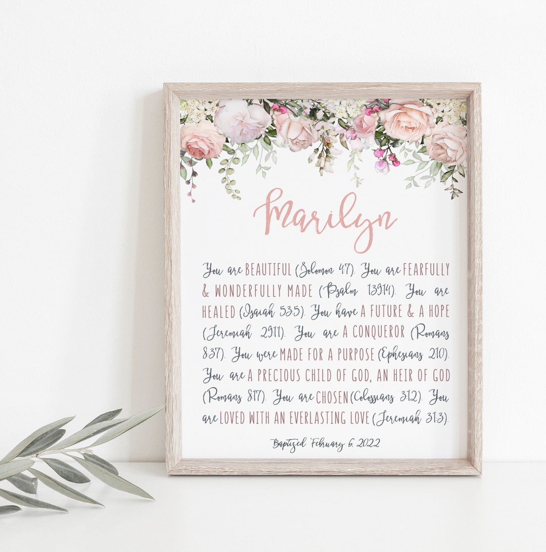 Baptism Print, Personalized Baptism Print, I Promise To, Printable ...