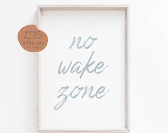 No wake zone print, no wake zone poster, nautical nursery, beach nursery decor, waves print, beach nursery print, Ocean Nursery Prints,coast