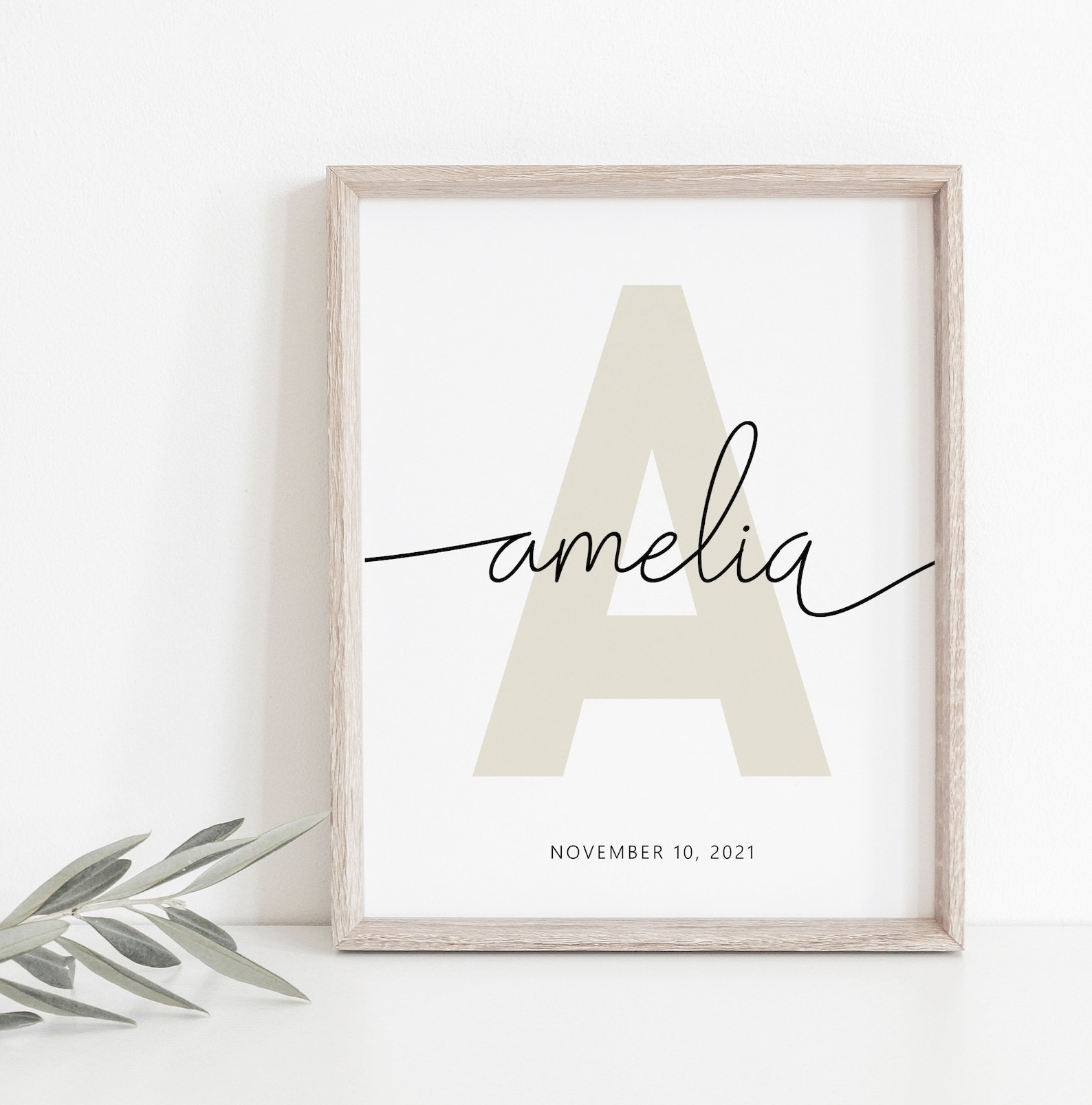 Custom Initial Print Name Printable Personalized Name Print Etsy