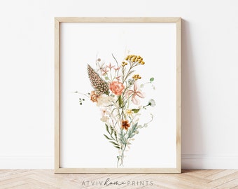 Wildflowers print, in a field of roses she is a wildflower print, little wildflower print, girls nursery print, nursery print, girls bedroom