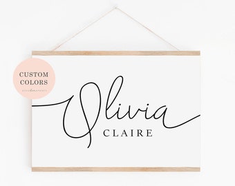 Custom name print, name printable, personalized name print, personalized initial name print, name print, nursery print, custom birth print