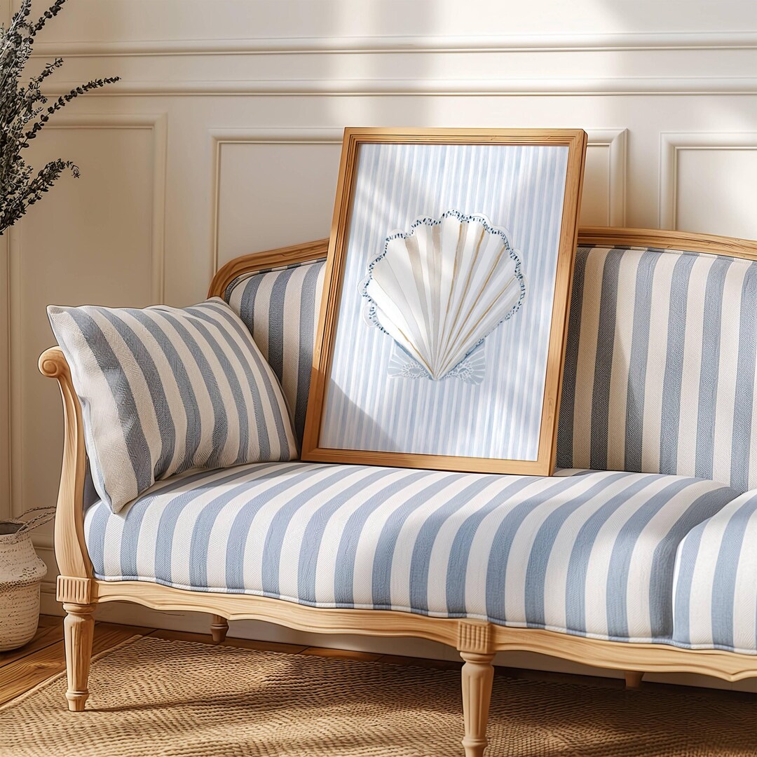 Seashell Print, Trendy Seashell Print, Surf Interior Print, Trendy ...